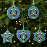McIntyre Hunting Ancient Tartan Crest Christmas Ceramic Ornament